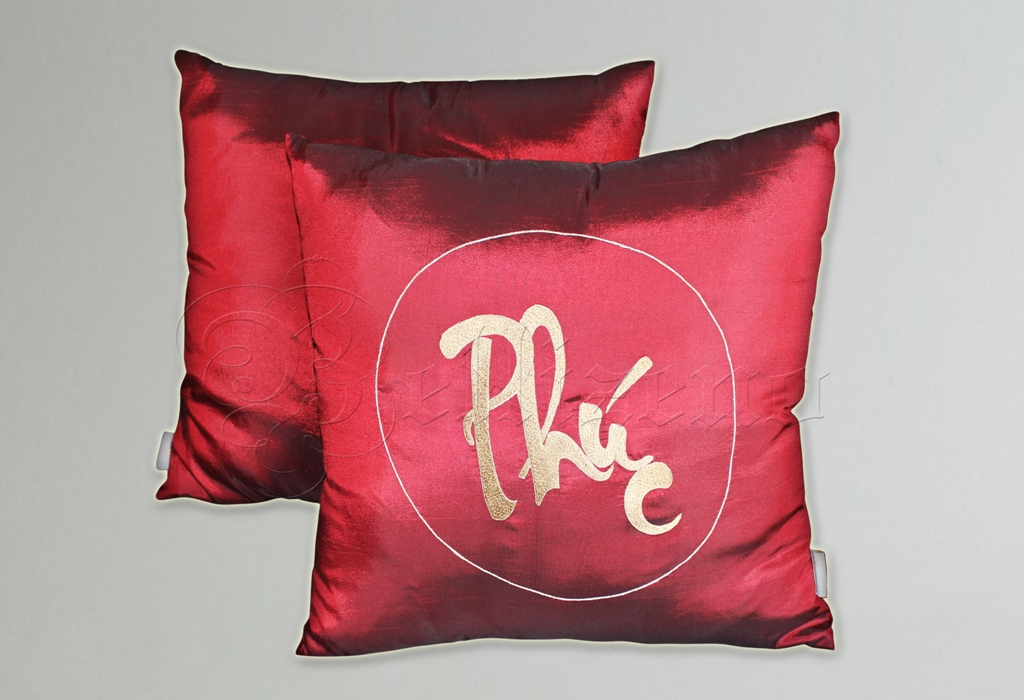 PHUC LOC THO vỏ gối sofa - đỏ đun